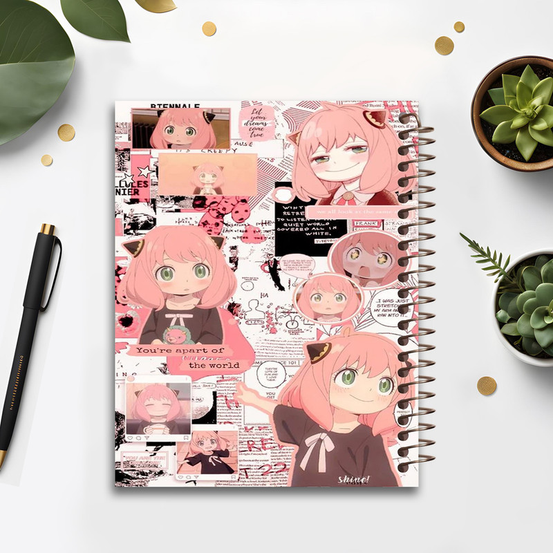 دفتر مشق 60 برگ طرح انیمه آنیا کد M157