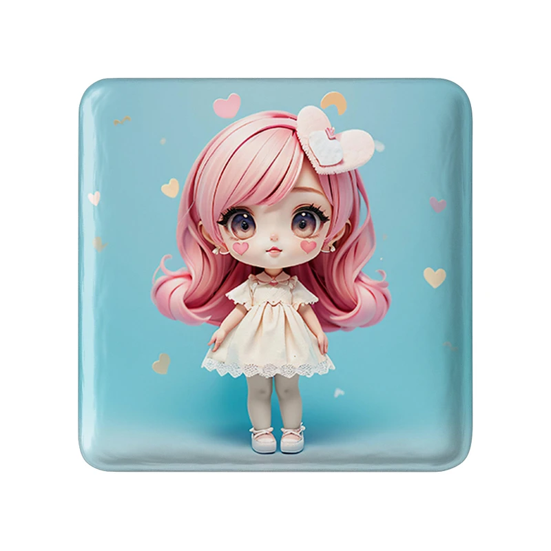 پیکسل خندالو طرح دخترانه (Girlish) مدل مربعی کد 36873