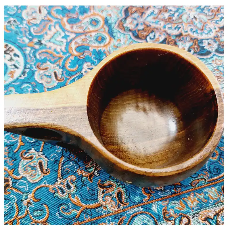 لیوان چوبی مدل کوکسا چوب گردو کد AS1421