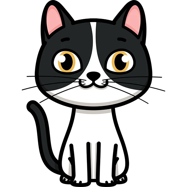 استیکر پارچه و لباس پاد آفرین طرح کارتونی گربه کد 5469