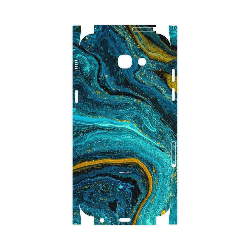 برچسب پوششی ماهوت مدل Turquoise marblewith golden streaks-FullSkin مناسب برای گوشی موبایل سامسونگ Galaxy A5 2017