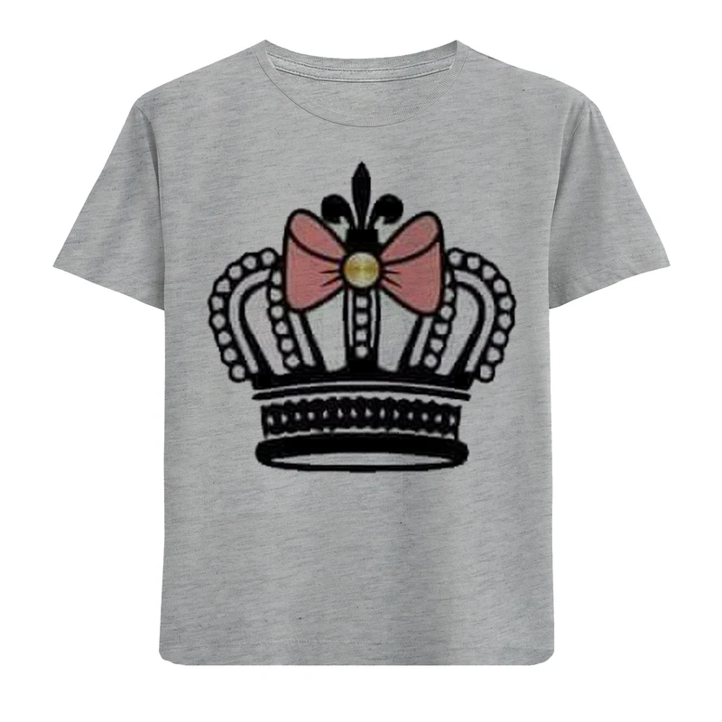 تی شرت آستین کوتاه دخترانه مدل تاج F785