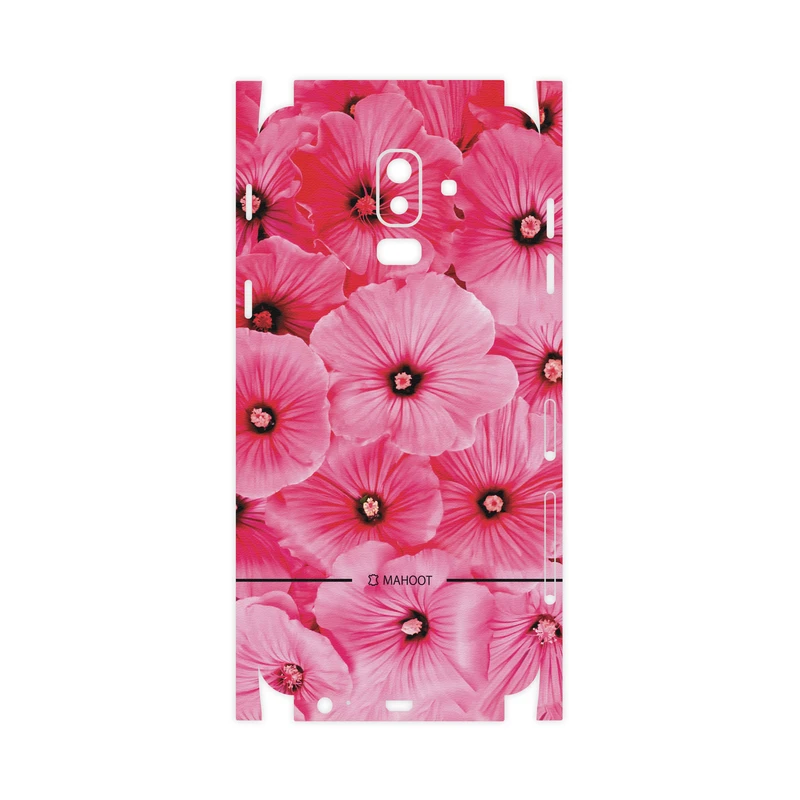 برچسب پوششی ماهوت مدل Pink-Flower-FullSkin مناسب برای گوشی موبایل سامسونگ Galaxy J8