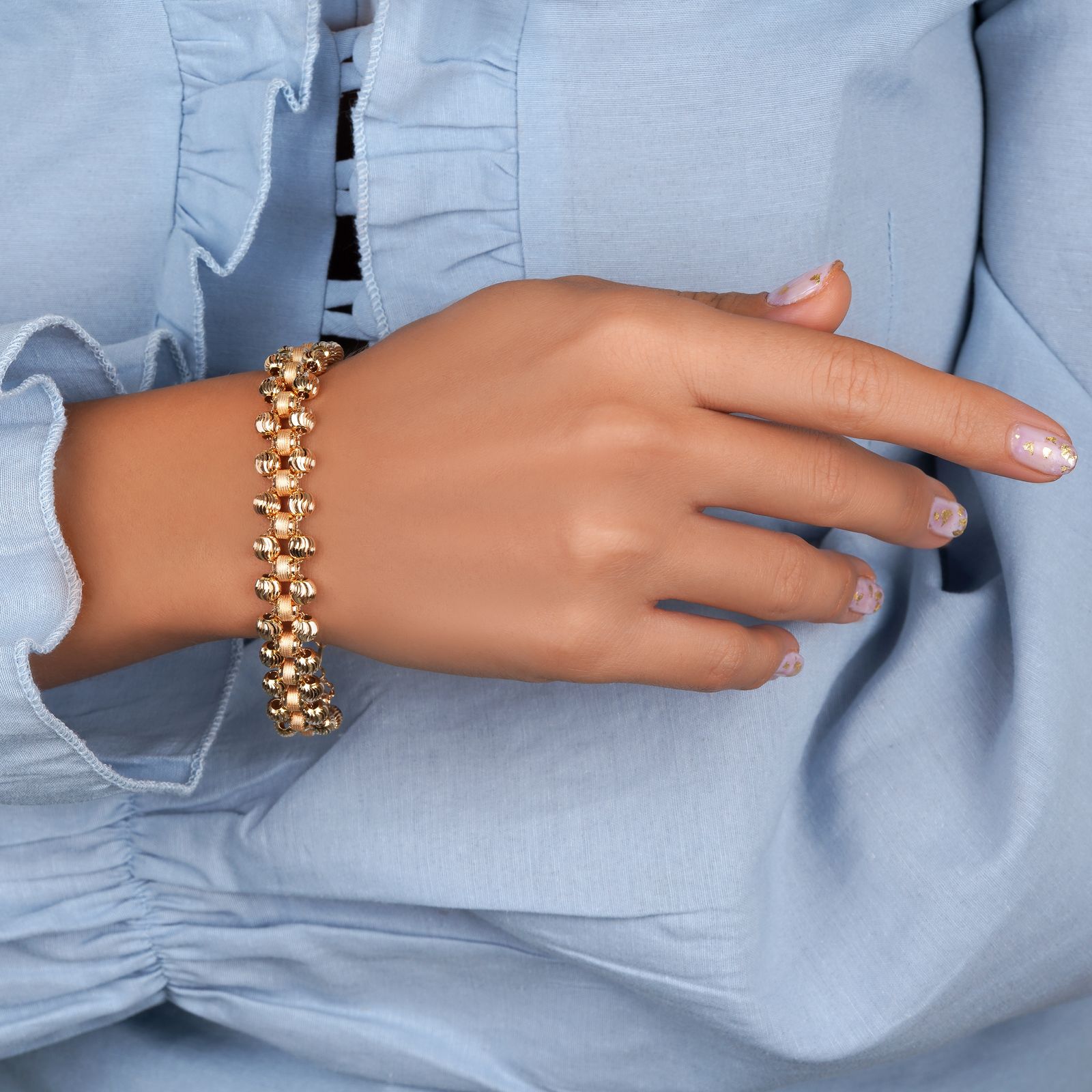 دستبند طلا 18 عیار زنانه جواهری سون مدل 4347 -  - 3