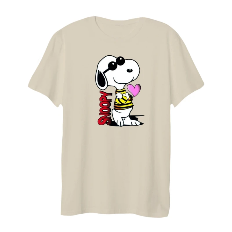 تی شرت لانگ آستین کوتاه زنانه مدل اسنوپی کد 47