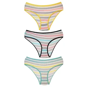 شورت زنانه ماییلدا مدل نخی راه راه کد 5073-1 بسته 3 عددی