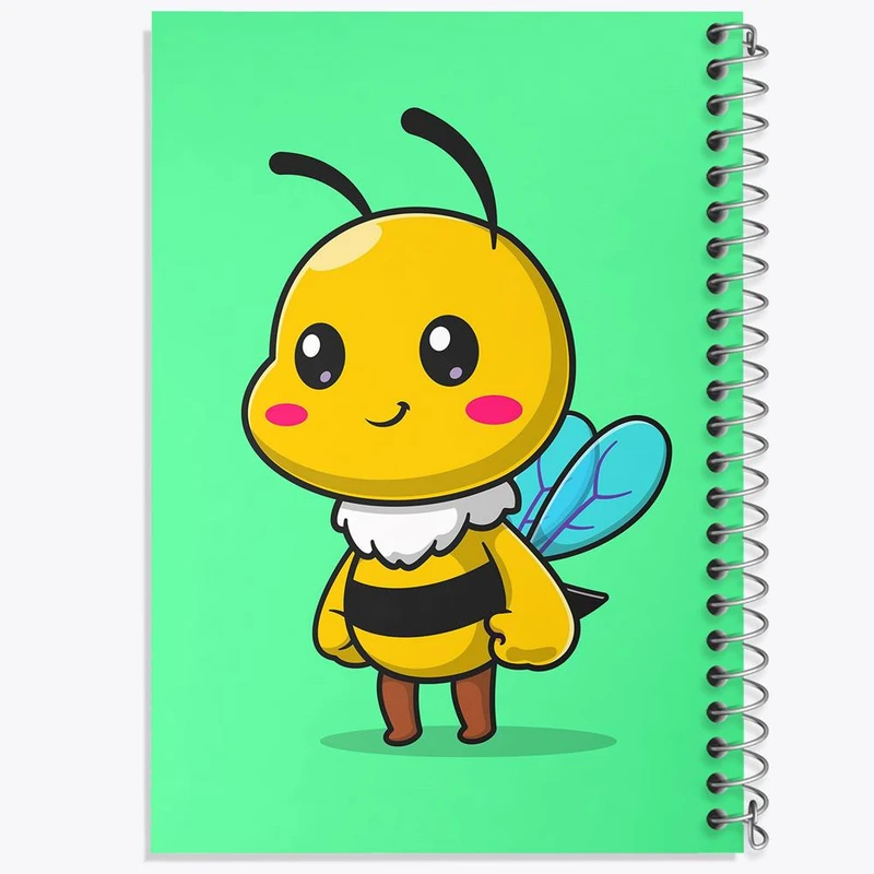 دفتر ژورنال نویسی 50 برگ خندالو مدل نقطه ای طرح حیوانات بامزه زنبور کد 29684