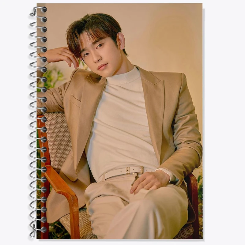 دفتر زبان 50 برگ خندالو مدل دو خط طرح جین یونگ گروه گات سون GOT7 کد 11663