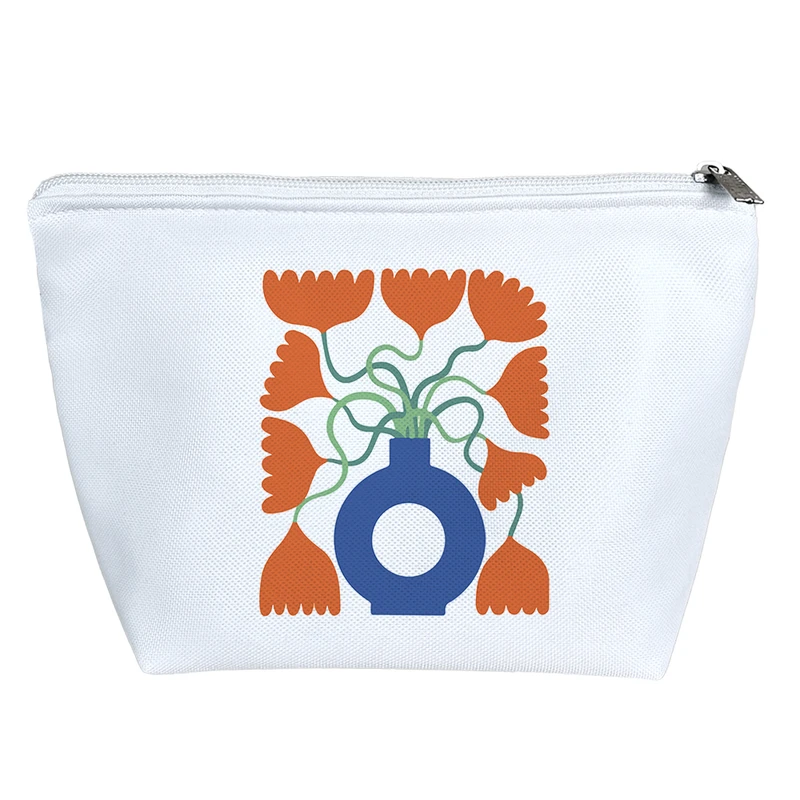 کیف لوازم آرایش دخترانه خندالو مدل گل نارنجی کد 8033