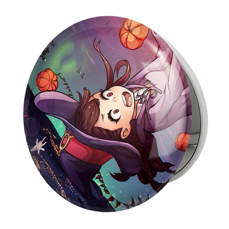 آینه جیبی خندالو طرح جانسون و اکو انیمه جادوگران کوچک Little Witch Academia مدل تاشو کد 22898 
