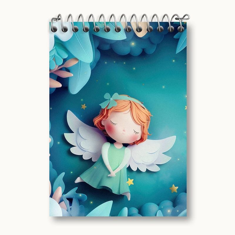 دفتر یادداشت 50 برگ خندالو طرح فرشته کوچولو کد N2240