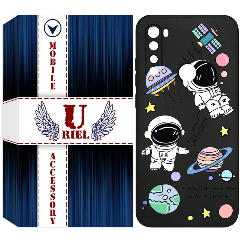 کاور یوریل مدل KSH کد 25 طرح فضانوردان مناسب برای گوشی موبایل شیائومی Redmi Note 8