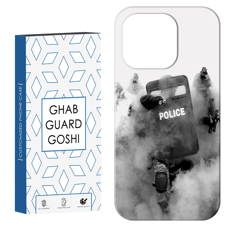 کاور قاب گارد گوشی طرح police کد Dimo-136 مناسب برای گوشی موبایل اپل IPHONE 15 PRO MAX   