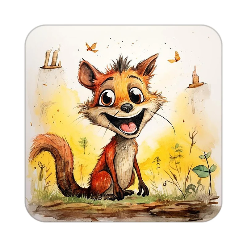 زیر لیوانی کاکتی طرح حیوانات کارتونی مدل mp27770