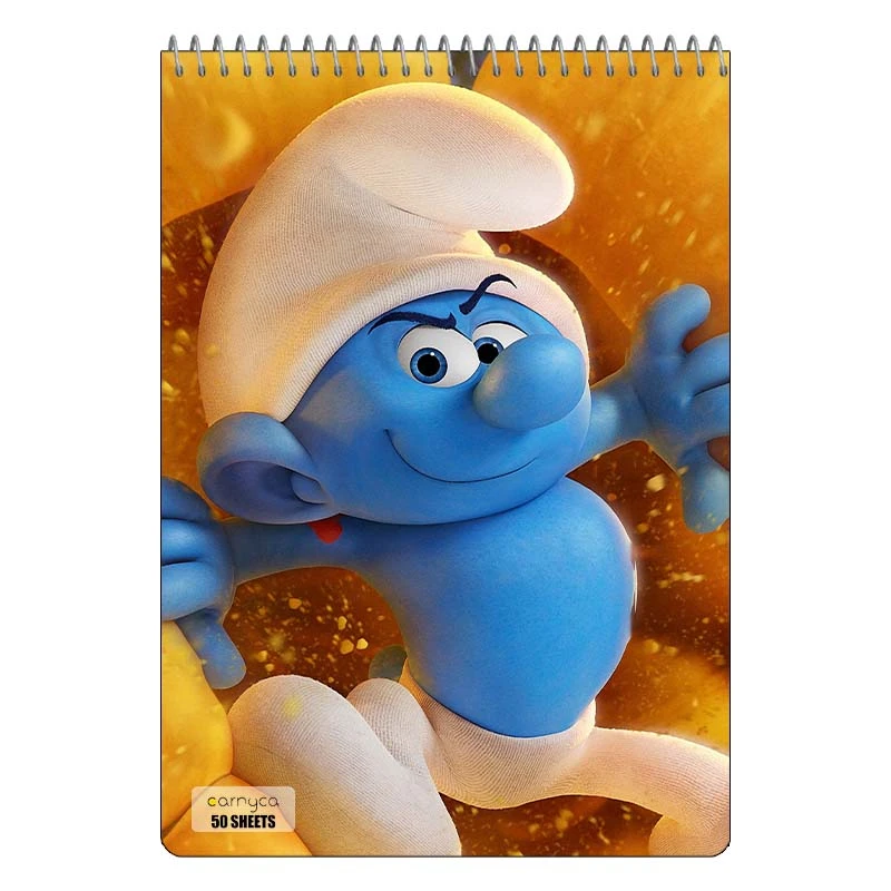دفتر نقاشی 50 برگ سیمی کارنیکا طرح اسمورف ها Smurfs کد 83824