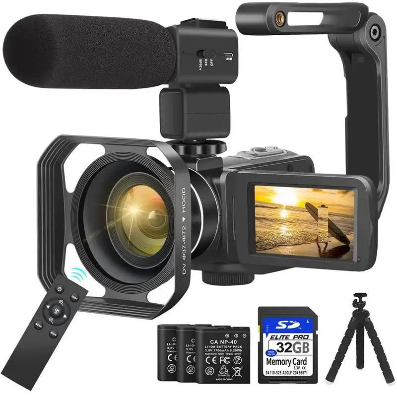 دوربین فیلم برداری کمری مدل 4K 56MP UHD with Night Vision WiFi 18X