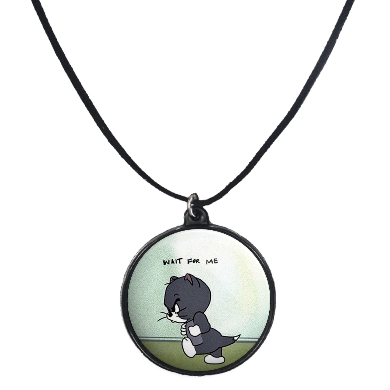 گردنبند پرمانه طرح تام و جری کد pmb.10816 مدل دو طرفه