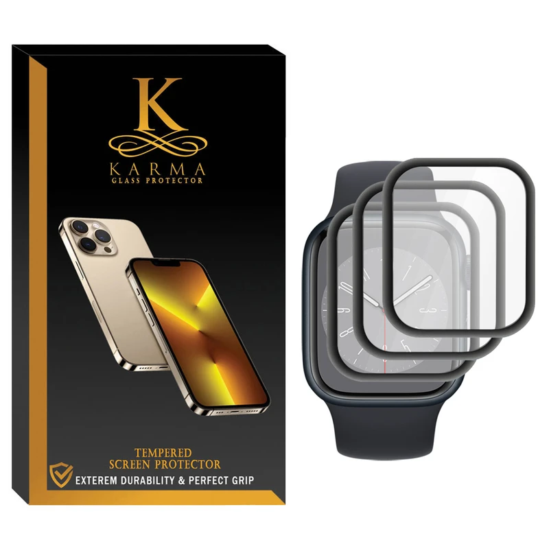 محافظ صفحه نمایش کارما مدل KA_07 مناسب برای ساعت هوشمند اپل Apple Watch Series 8 SE Aluminum Case 41mm بسته سه عددی