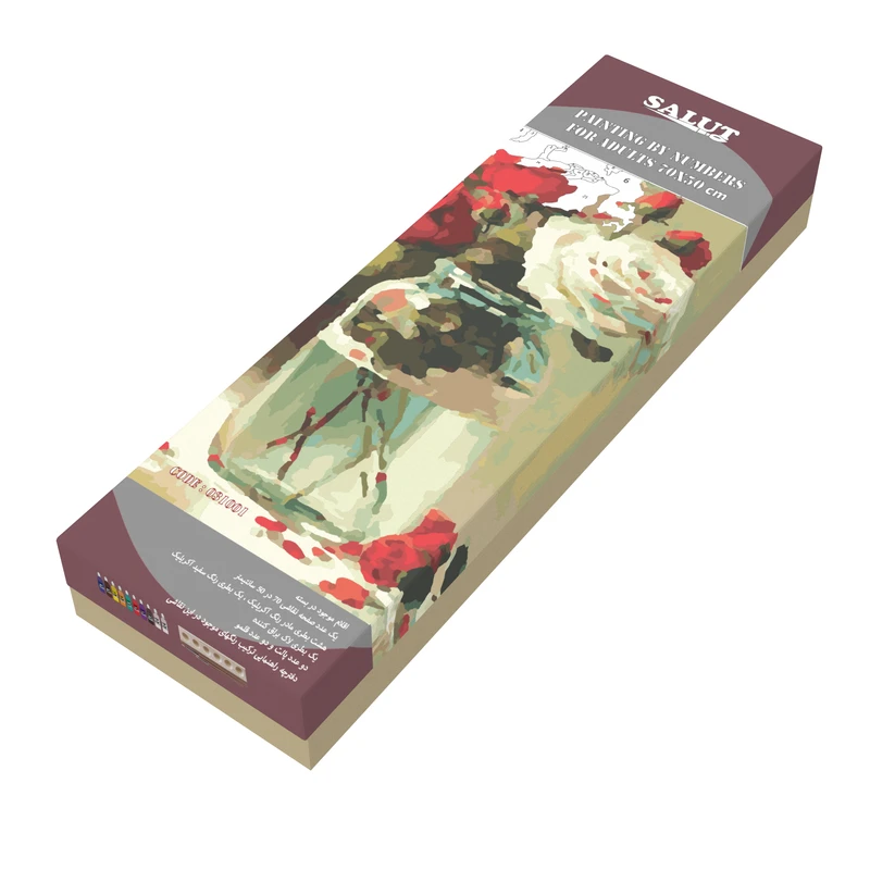 بسته رنگ آمیزی سالوت مدل آکرولیک کد 031001 مجموعه 18 عددی