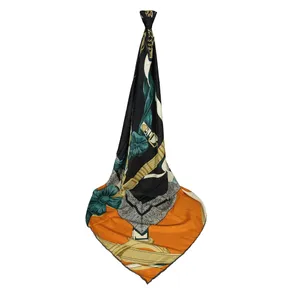 روسری زنانه مدل نخ ابریشم طرح گل