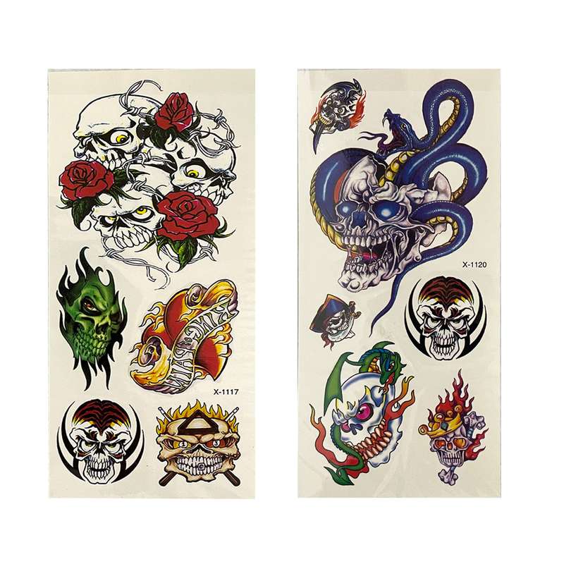  تتوی موقت طرح skull کد 05 مجموعه 2 عددی