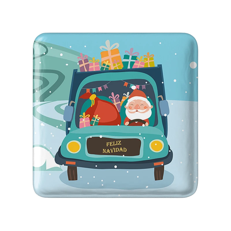 مگنت خندالو طرح کریسمس Christmas  مدل مربعی کد 22149