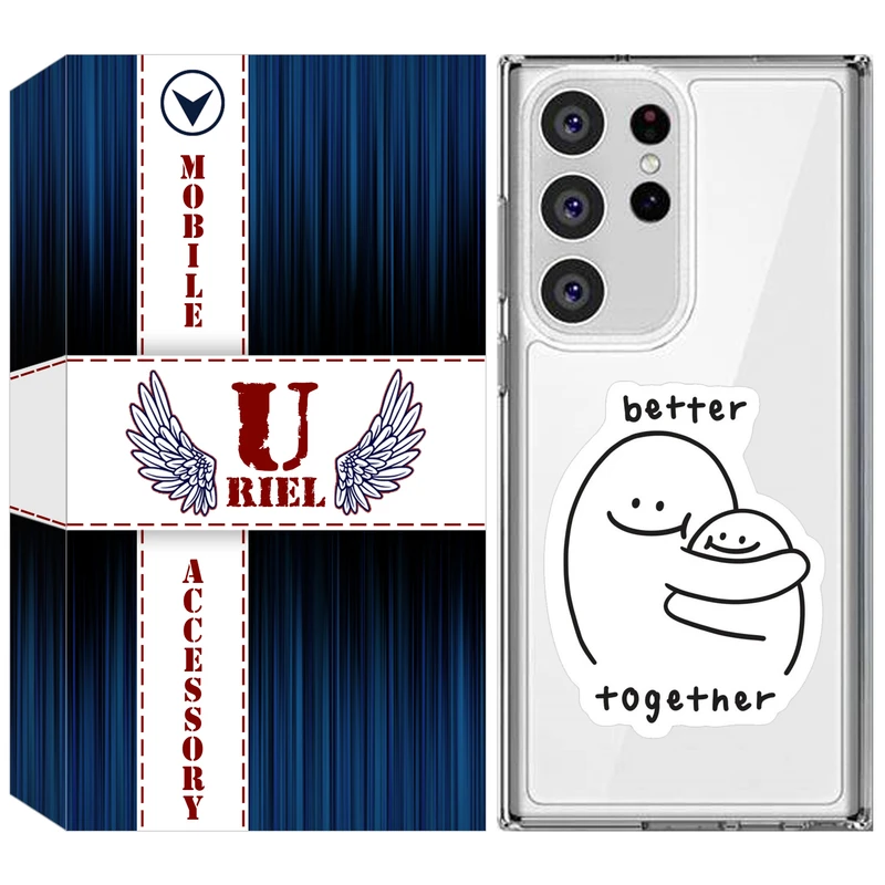 کاور یوریل مدل Clear کد 90 طرح Together مناسب برای گوشی موبایل سامسونگ Galaxy S23 Ultra