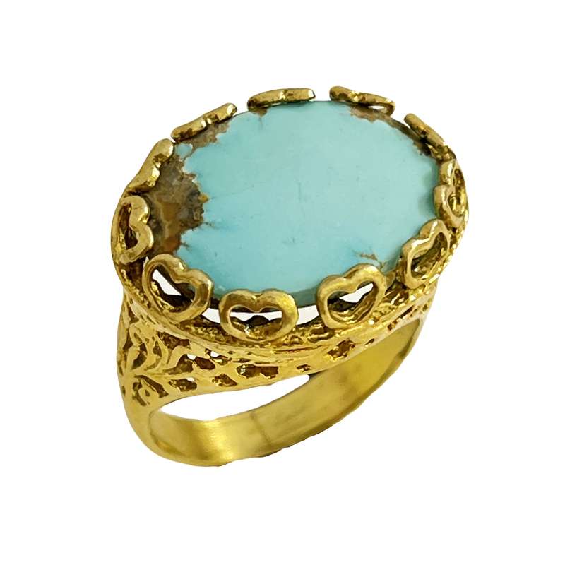 انگشتر نقره زنانه مدل دستساز فیروزه نیشابوری انگشتر نقره زنانه مدل دستساز فیروزه نیشابوری