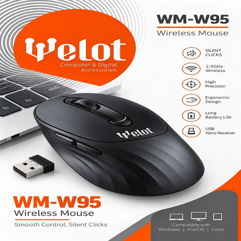 ماوس بی سیم ولوت مدل WM-W95