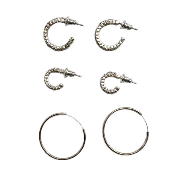 گوشواره زنانه اچ اند ام مدل SS 0133 مجموعه 3 عددی