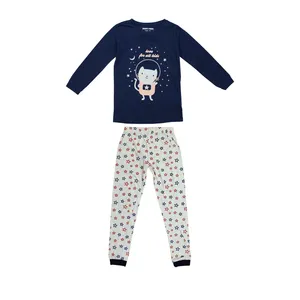 ست تی شرت آستین بلند و شلوار دخترانه نکست مدل گربه و ستاره