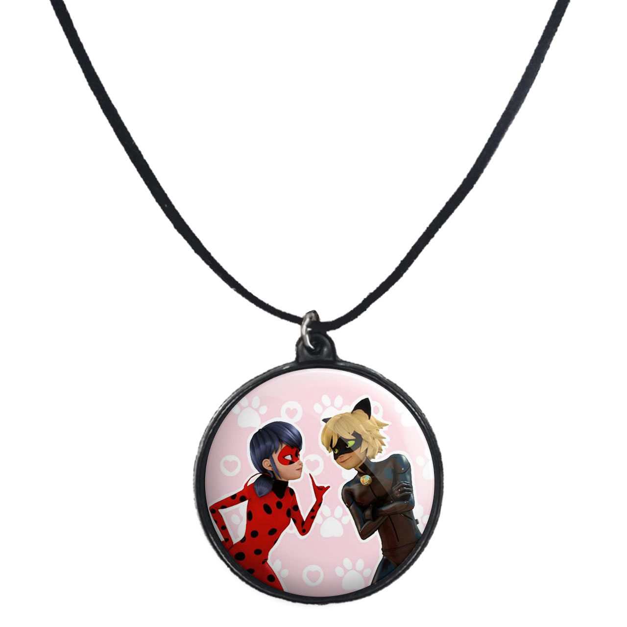 گردنبند پرمانه طرح کفشدوزکی کد pmb.267 مدل دو طرفه