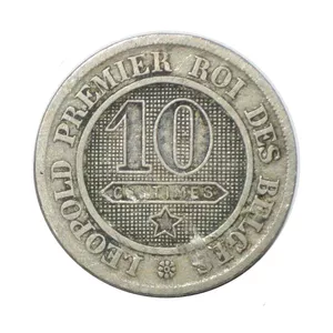 سکه تزیینی طرح کشور بلژیک مدل 10 سنتیم 1863 میلادی 