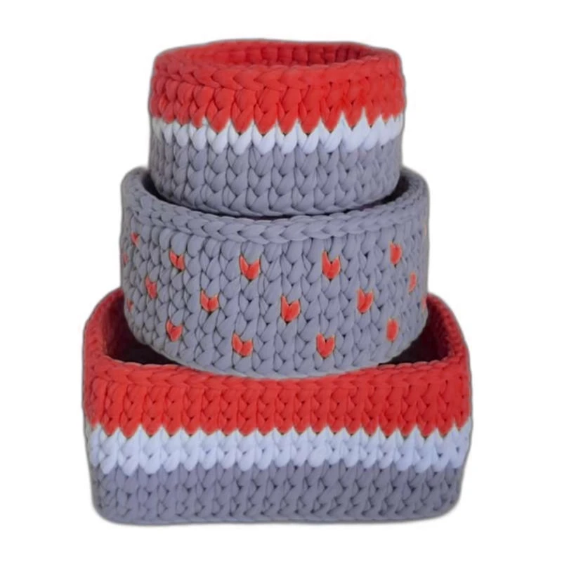 سبد قلاب بافی تریکو طرح سیسمونی نوزادی کد 05 مجموعه 3 عددی