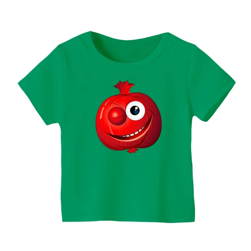 تی شرت آستین کوتاه بچگانه مدل انار یلدایی کد 4