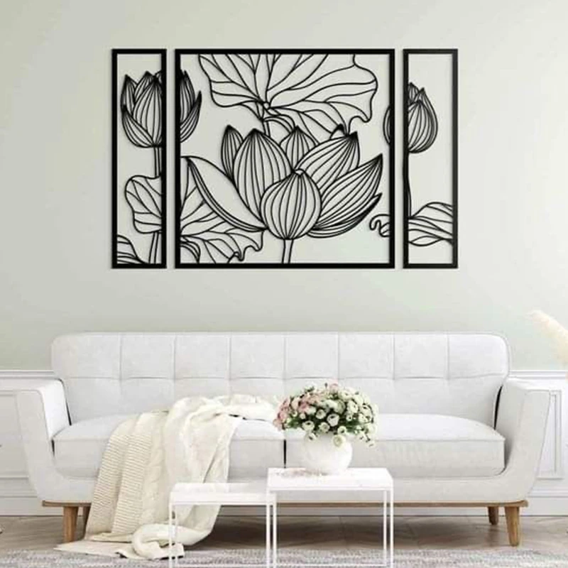 استیکر دکو رستا مدل گل کد C268  مجموعه سه عددی