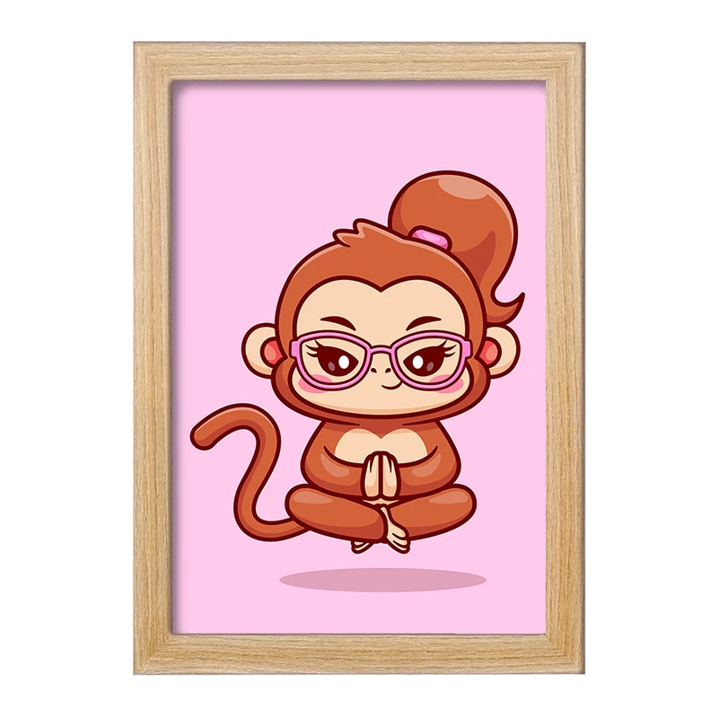 تابلو خندالو مدل حیوانات بامزه میمون کد 29446