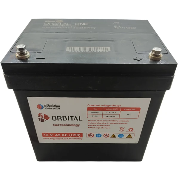 عکس شماره 2 : باتری یو پی اس 12 ولت 42 آمپر ساعت سپاهان باطری مدل ufgmi42-12