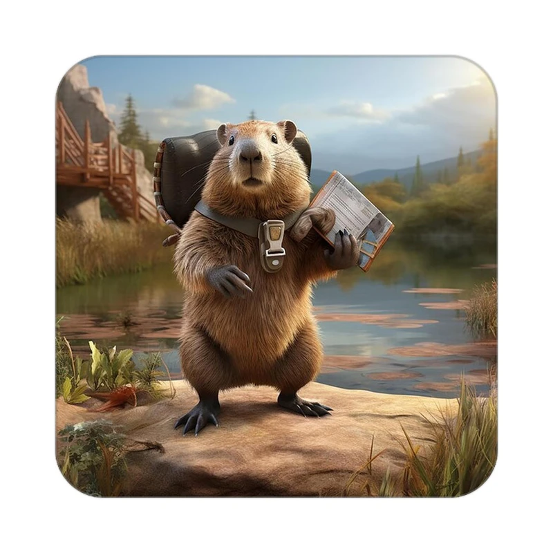 زیر لیوانی کاکتی طرح حیوانات کارتونی مدل mp27398