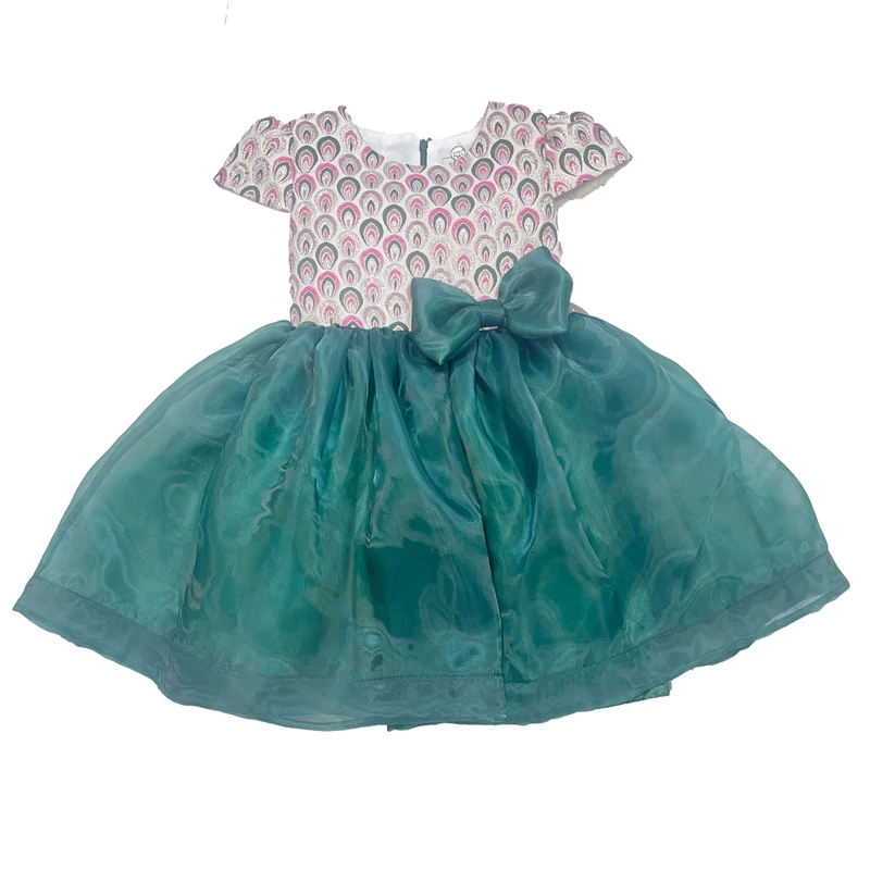 پیراهن آستین تا روی شانه یقه گرد دخترانه مدل ترلان