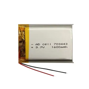 باتری لیتیومی کد 703443 ظرفیت 1600 میلی آمپرساعت