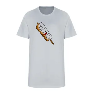 تی شرت آستین کوتاه زنانه مدل مارشمالو کد L336 رنگ طوسی