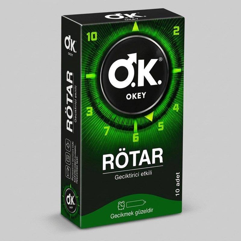 کاندوم اوکی مدل ROTAR سایز M بسته 10 عددی