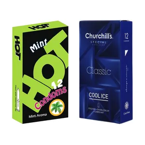 کاندوم چرچیلز مدل Cool Ice بسته 12 عددی به همراه کاندوم هات مدل Mint بسته 12 عددی