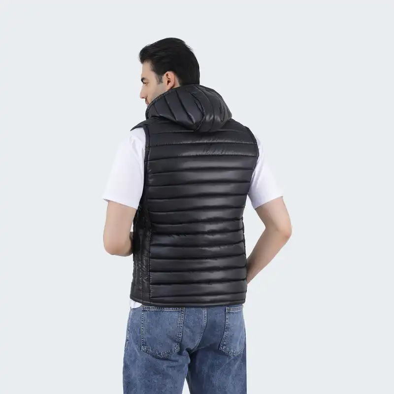 جلیقه مردانه پاتن جامه مدل  شمعی 306021020004999 رنگ مشکی