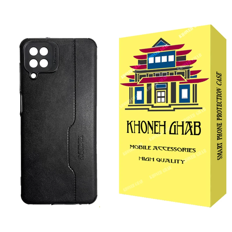 کاور خونه قاب مدل چرم طرح REMAX مناسب برای گوشی موبایل سامسونگ Galaxy A22 4G