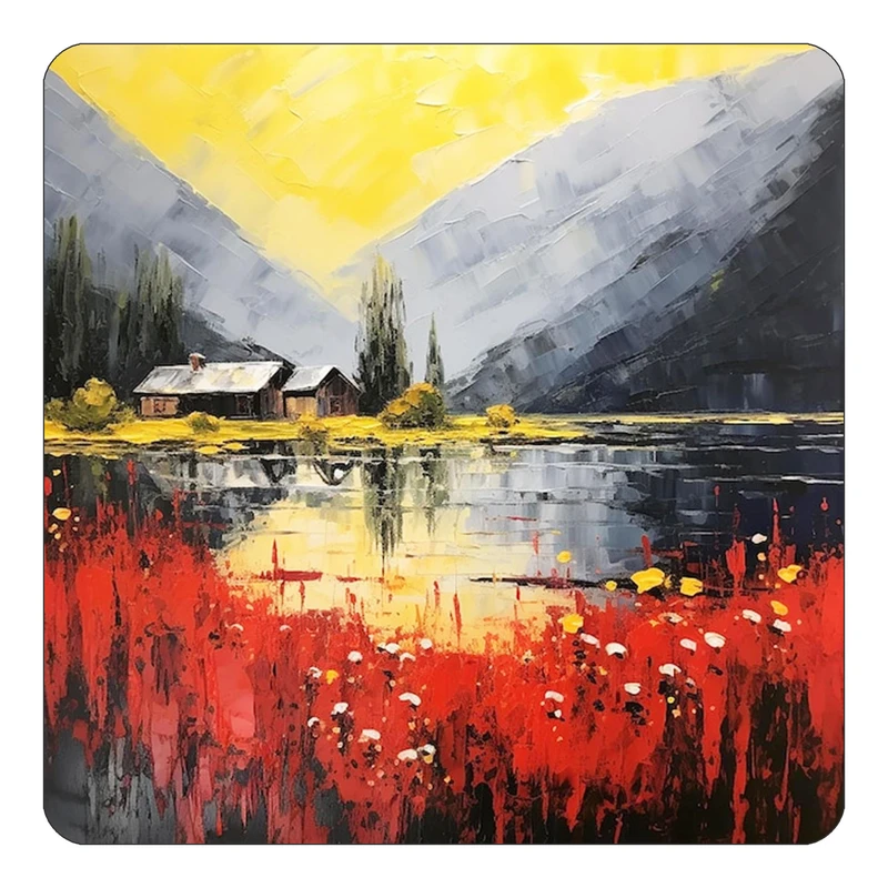 مگنت کاکتی طرح نقاشی رنگ روغن مدل mp70691