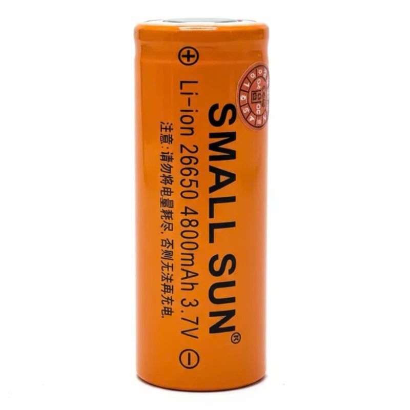 باتری لیتیومی قابل شارژ اسمال سان مدل 26650-ER ظرفیت 4800 میلی‌آمپرساعت