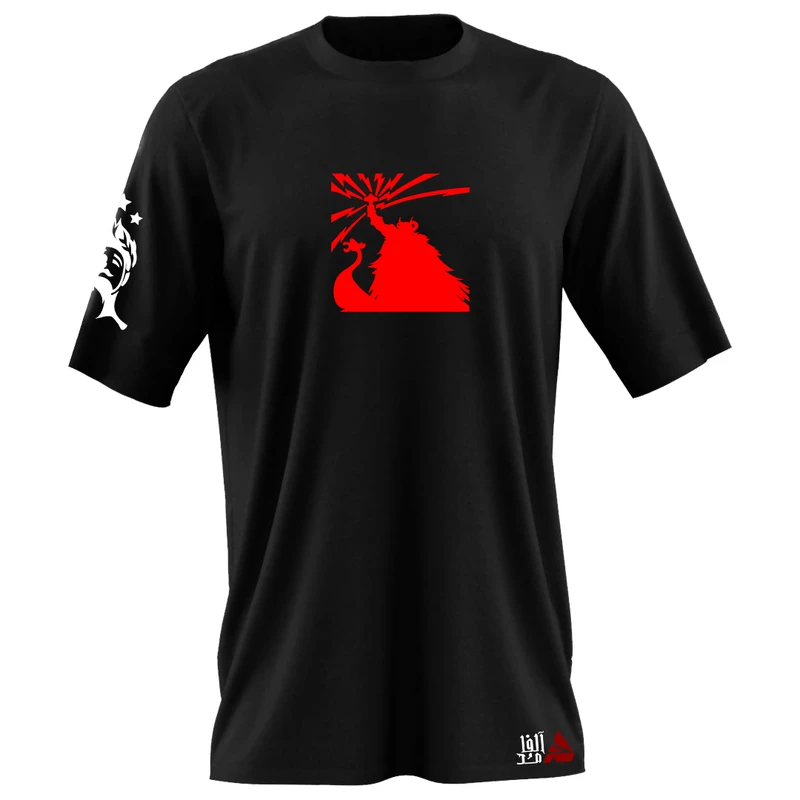 تی شرت آستین کوتاه مردانه مدل   b0123  رنگ مشکی  