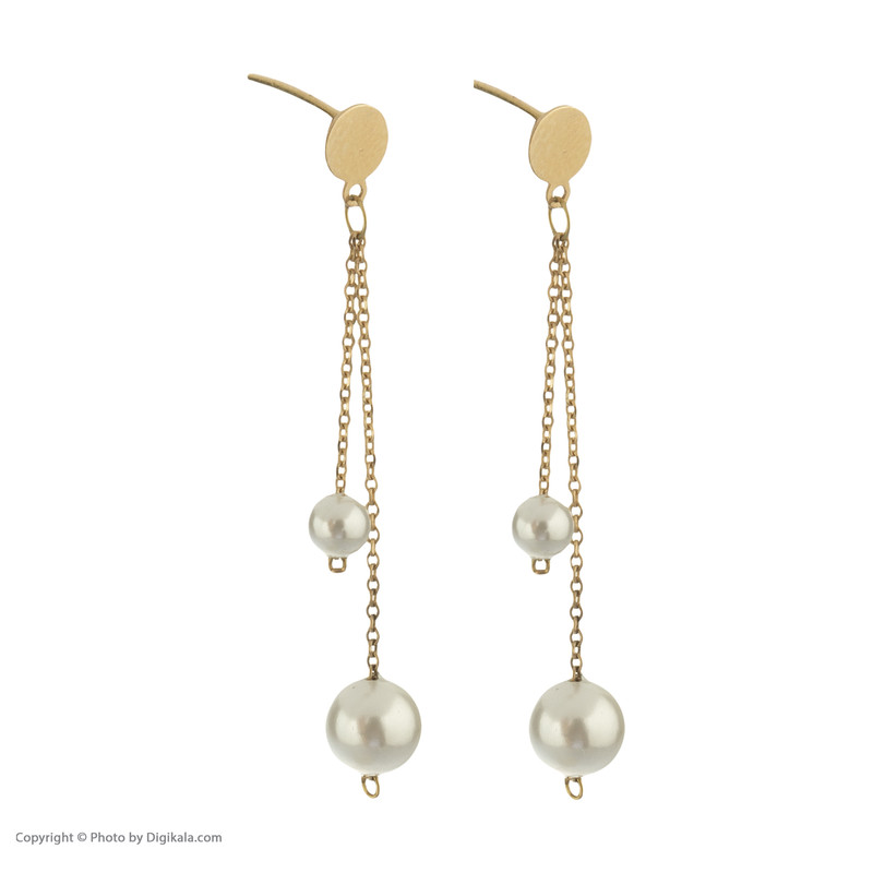 گوشواره طلا 18 عیار زنانه مایا ماهک مدل ME0922 طرح مرواریدنشان